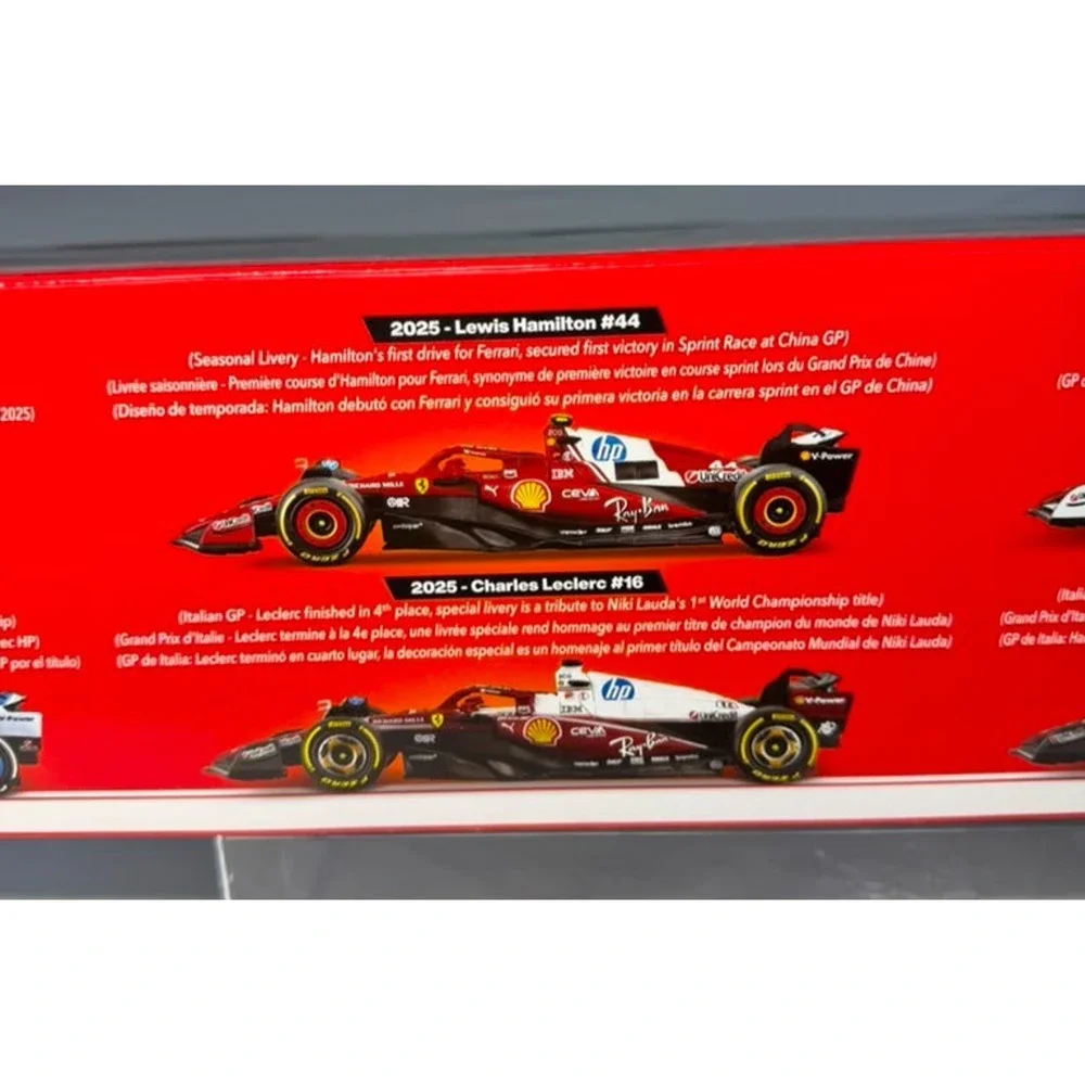 Bburago 1/43 Scale Ferrari Formula Racing Set – SF-25 Charles Leclerc & Lewis H